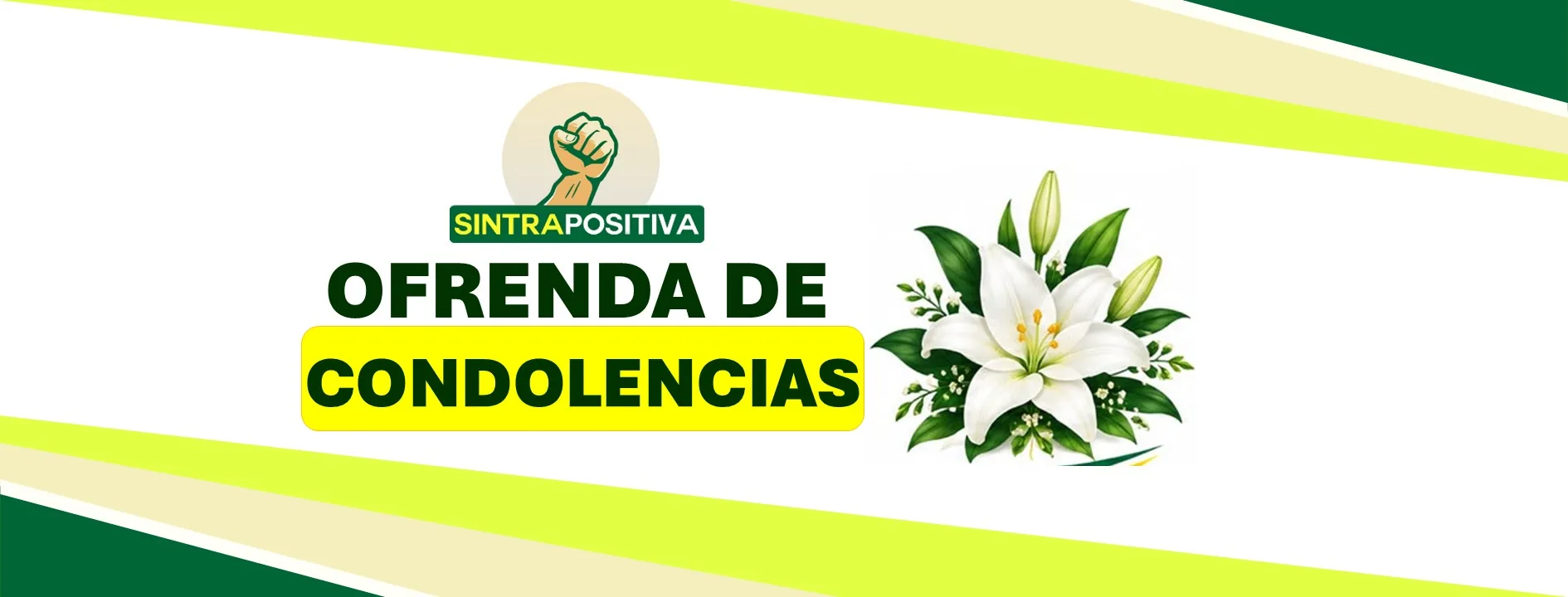 Ofrenda de condolencias SINTRAPOSITIVA
